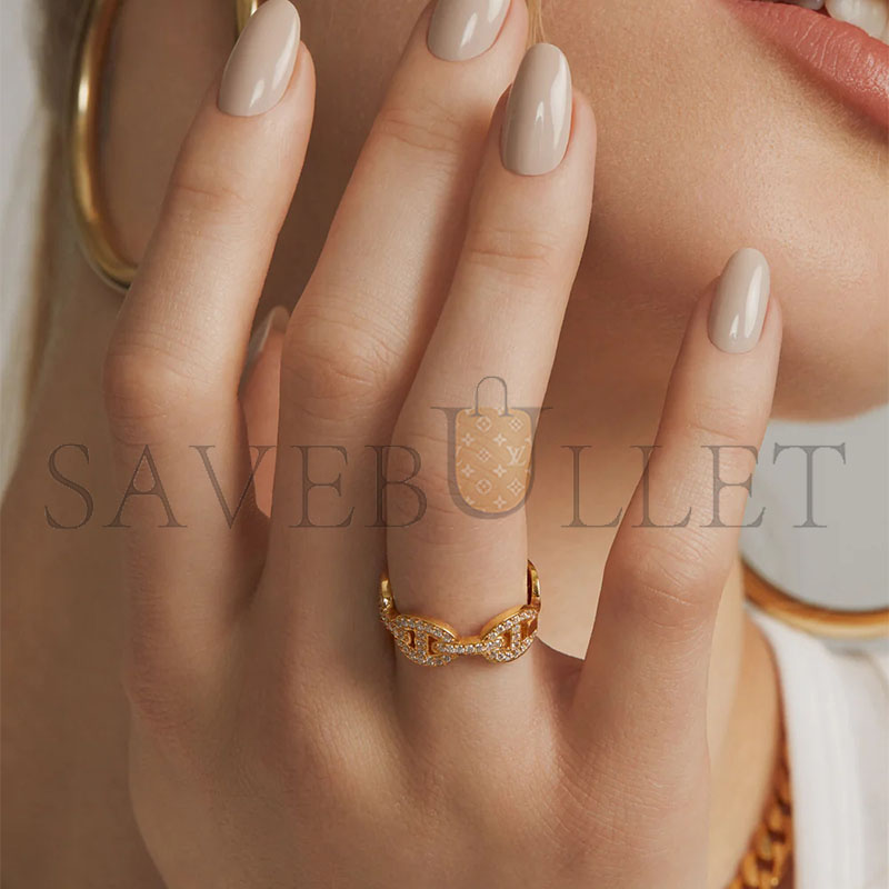 HERMÈS PIG NOSE FARANDOLE RING IN GOLD 
